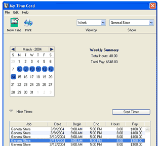 My Time Card Screenshot